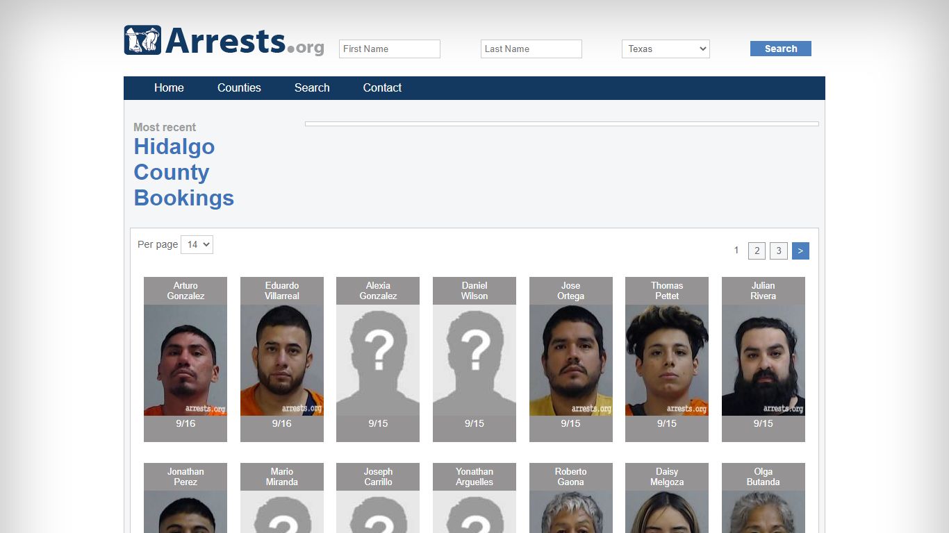 Hidalgo County Arrests and Inmate Search