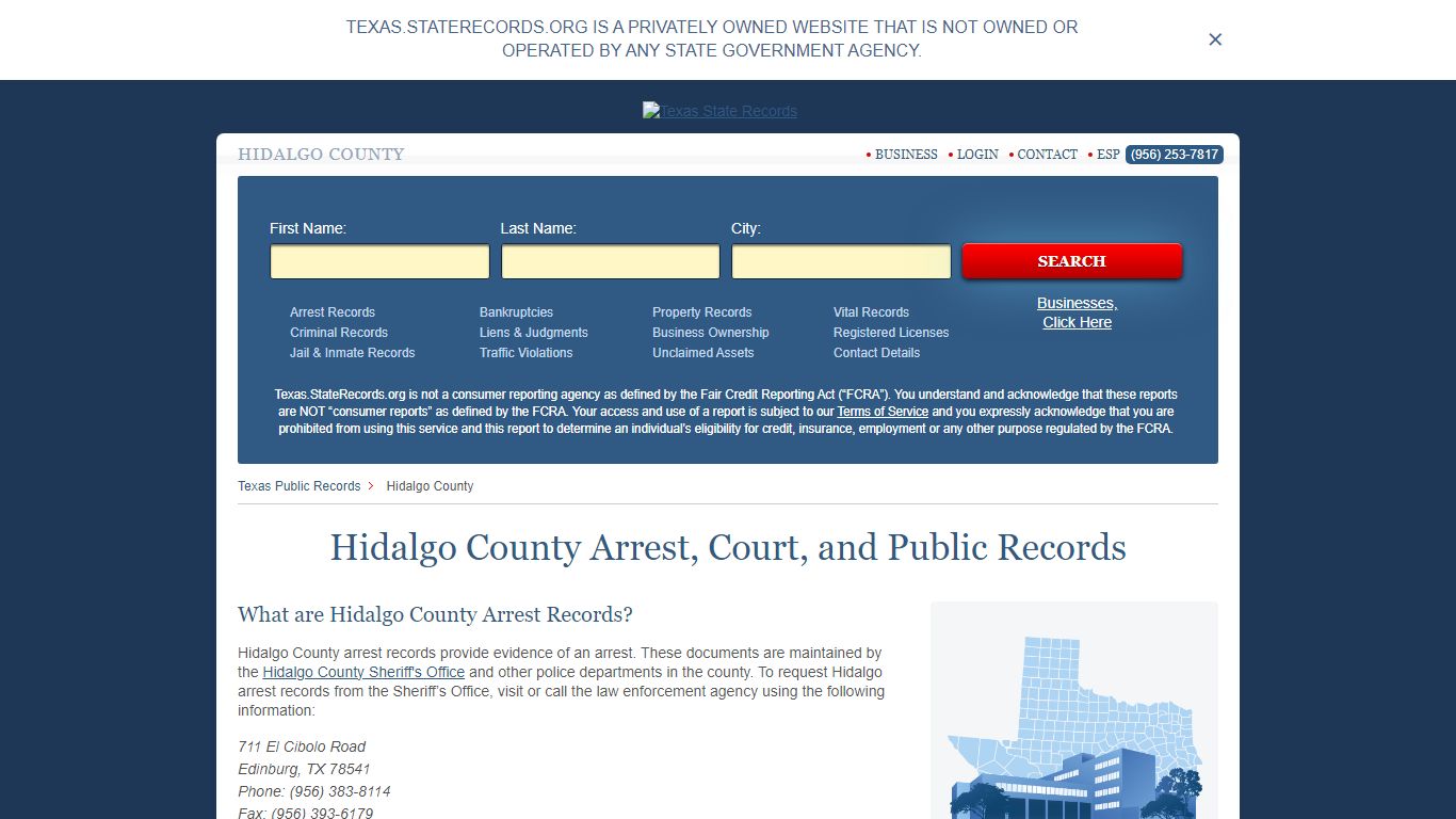 Hidalgo County Arrest, Court, and Public Records